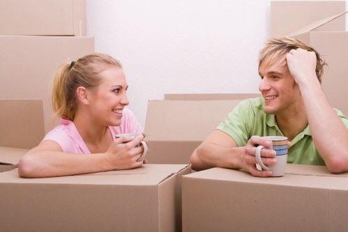 Removal team helping with a house move in Harrow
