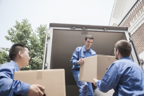 Packed household items ready for secure storage in Harrow